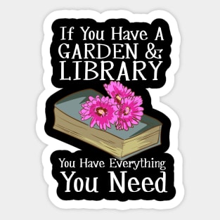 Garden And Library Sticker